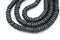 Black Coconut Shell Beads, 10mm, Heishi